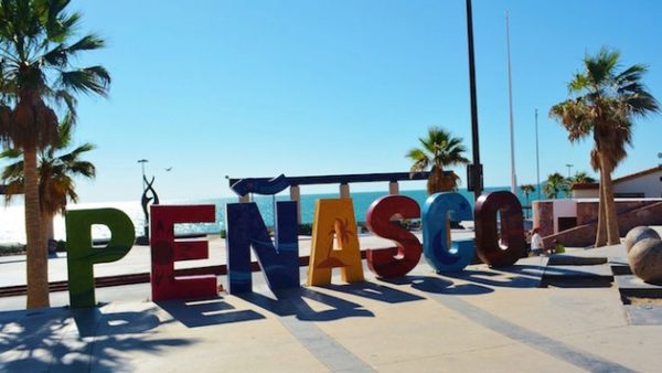 Is Puerto Peñasco safe beach side sign